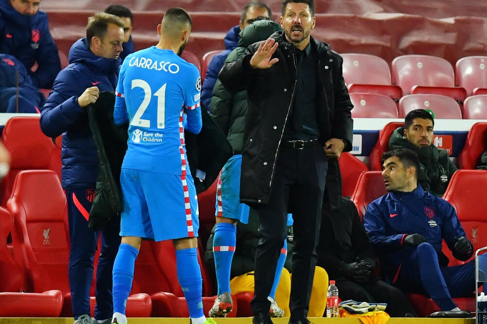 Simeone na sinoćnjoj utakmici, Foto: Reuters