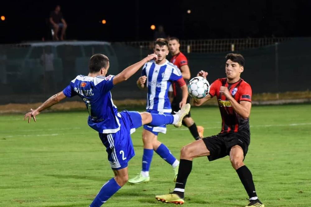 Sa utakmice Dečić - Budućnost (2:2) u prvom krugu sezone, Foto: Telekom 1. CFL/FSCG