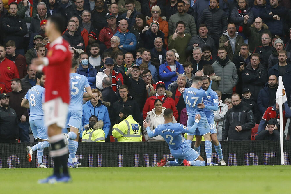 Slavlje fudbalera Sitija nakon drugog gola, Foto: Reuters