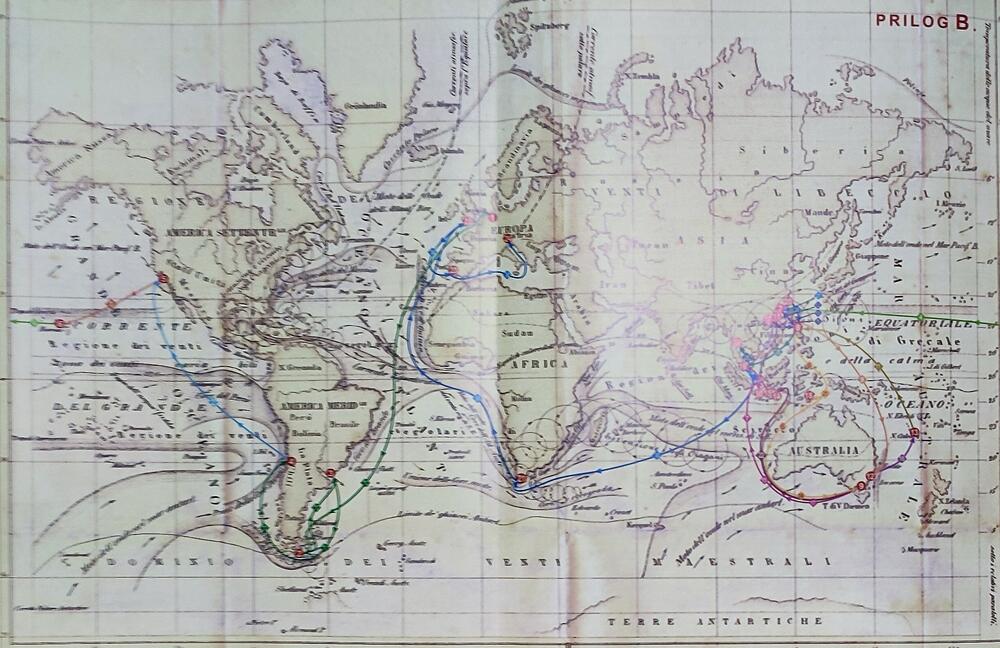 Putovanja “Splendida” tokom Visinove cirkumnavigacije 1852-1859.