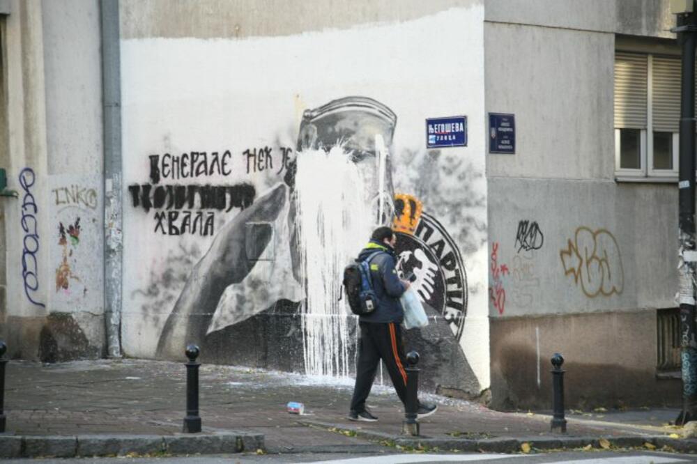 Jedno od prethodnih uništavanja murala, Foto: Nova.rs/Nemanja Jovanović