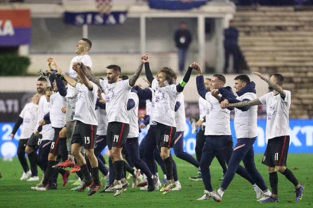 Slavlje Hrvata nakon meča, Foto: Reuters