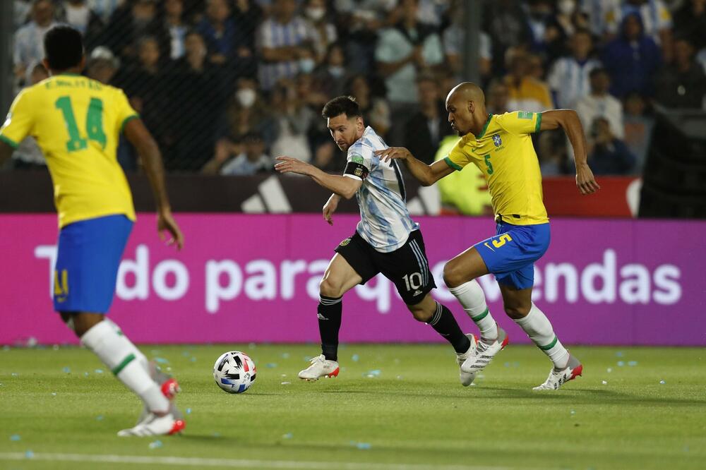 Mesi na meču sa Brazilom, Foto: Reuters