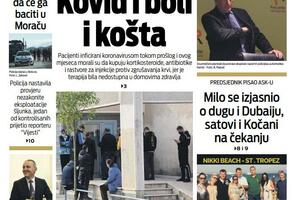 Naslovna strana "Vijesti" za subotu 20. novembar