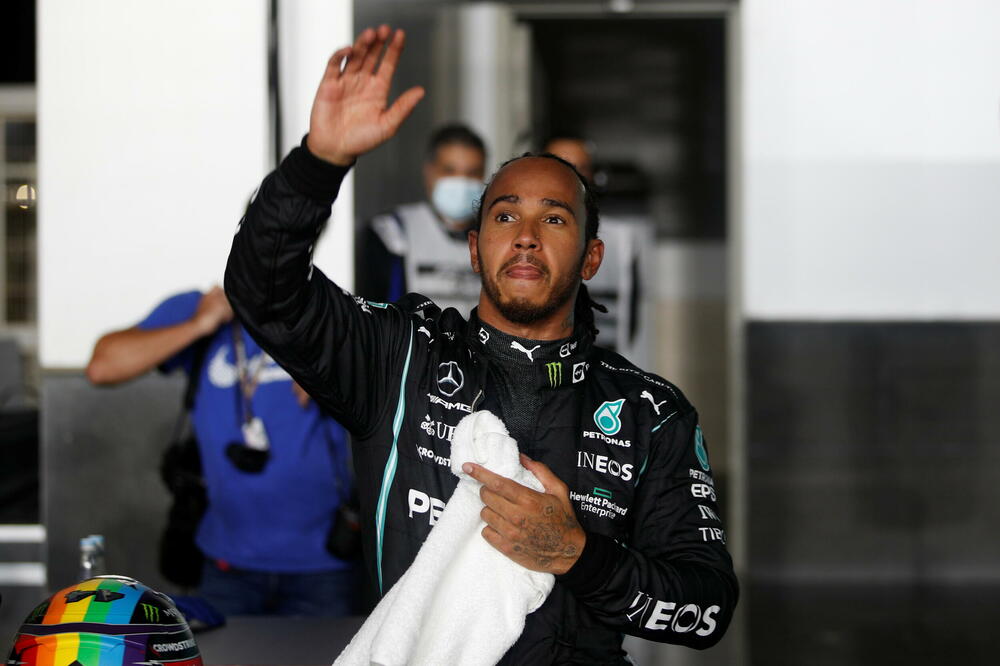 Hamilton nakon kvalifikacija, Foto: Reuters