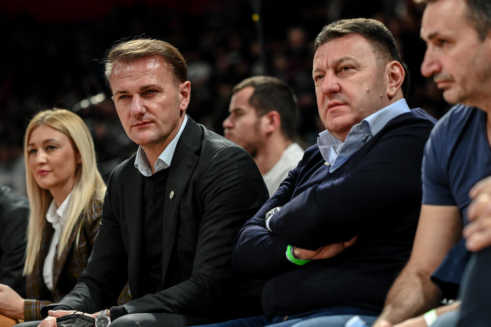 Ostoja Mijailović i Dragan Bokan na utakmici, Foto: KK Partizan