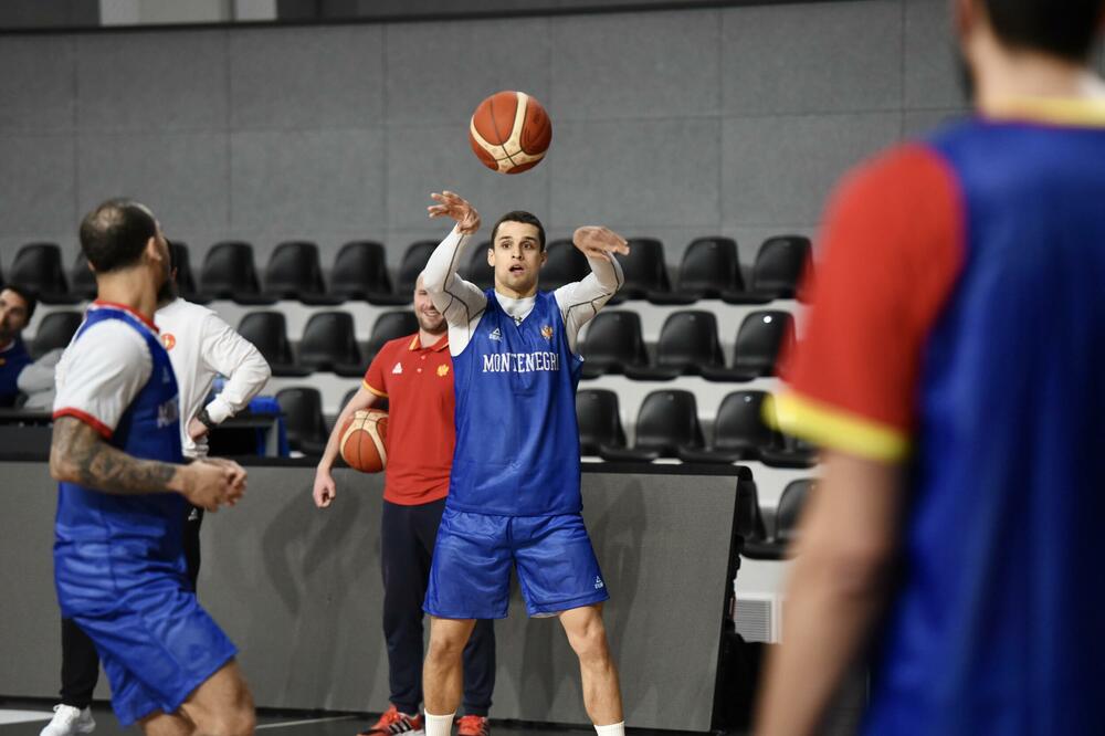 Petar Popović današnjem treningu, Foto: KSCG