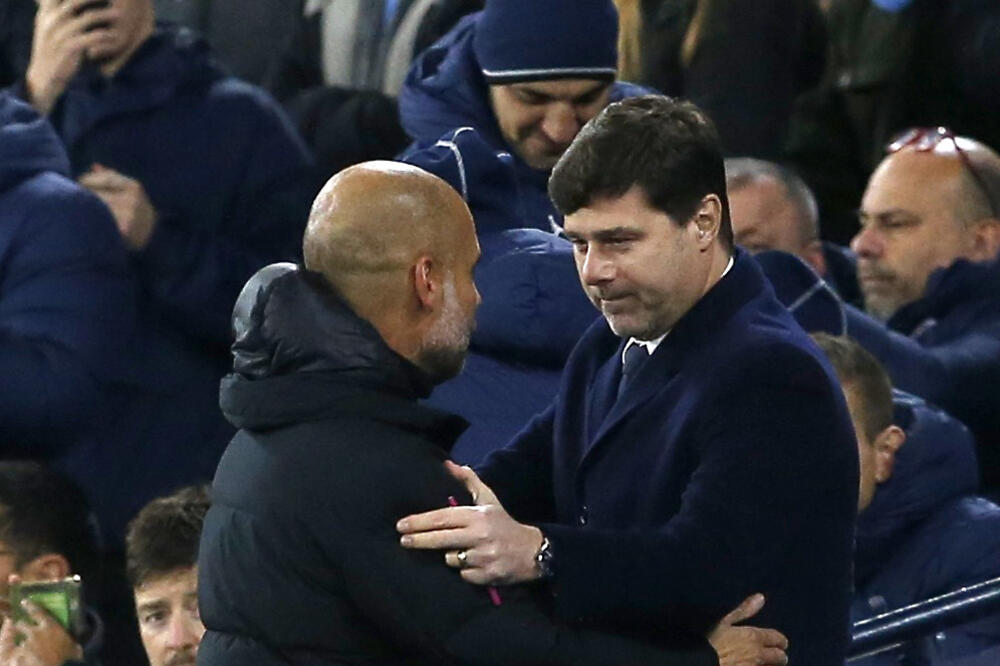 Gvardiola i Poketino na sinoćnjoj utakmici, Foto: Reuters