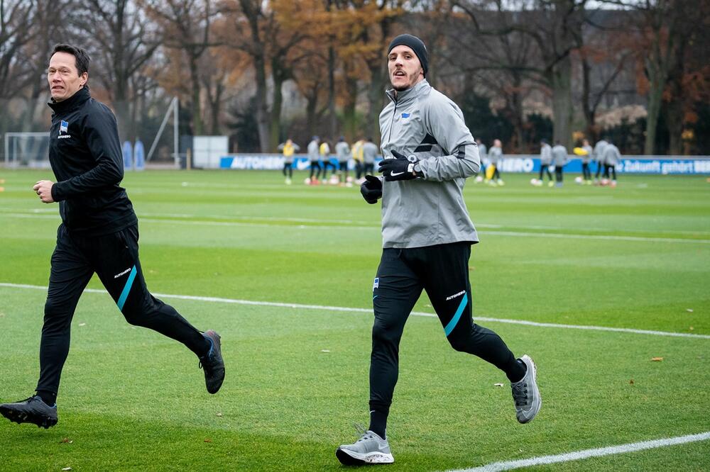 Jovetić na jučerašnjem treningu, Foto: Herthabsc.de
