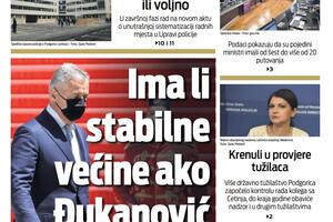 Naslovna strana "Vijesti" za 27. novembar