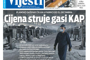 Naslovna strana "Vijesti" za 1.12.2021.