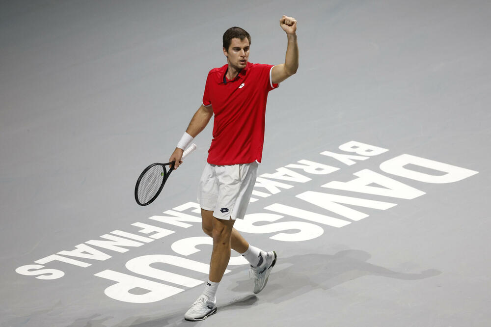 Borna Gojo, 23-godišnji Splićanin, otkrovenje Dejvis kupa, Foto: Reuters