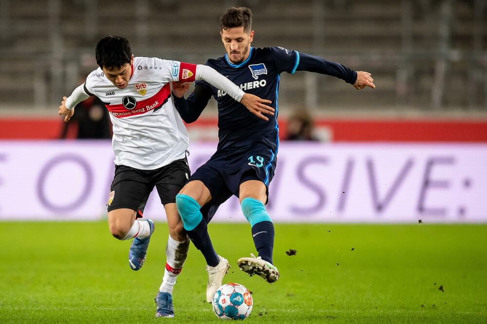 Stevan Jovetić na meču sa Štutgartom, Foto: Hertha BSC