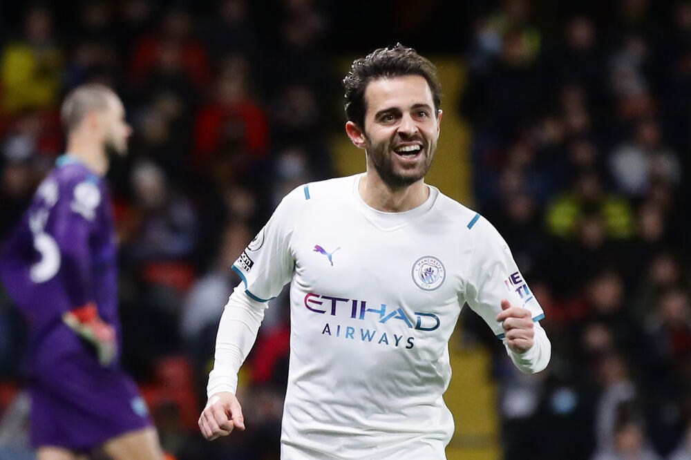 Silva slavi gol protiv Votforda, Foto: Reuters