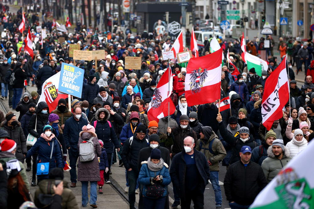 Protesti u Austriji, Foto: Reuters