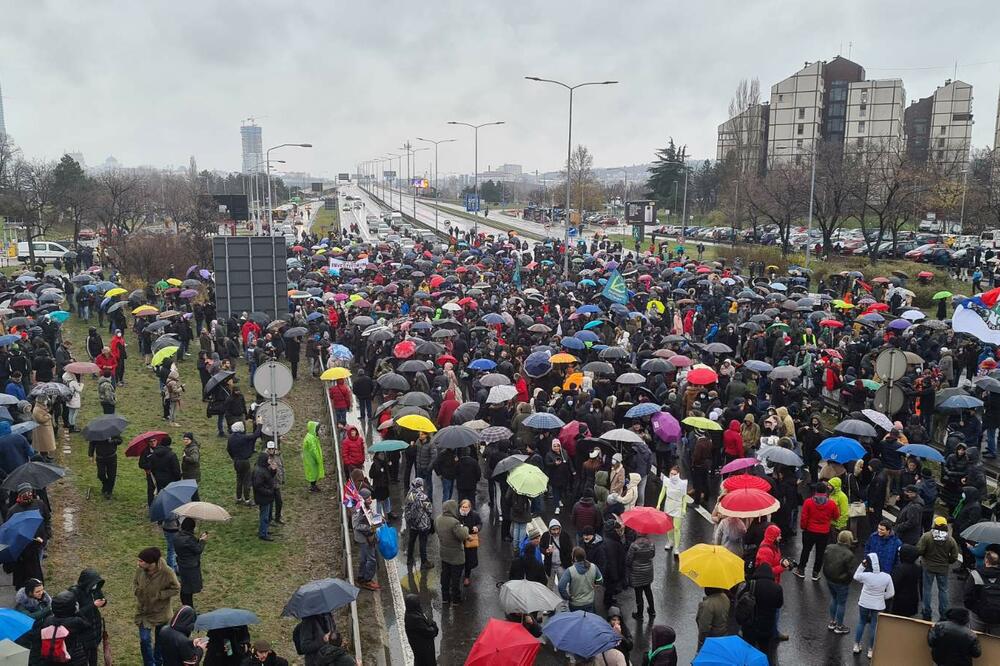 Sa protesta u Beogradu, Foto: Vijesti
