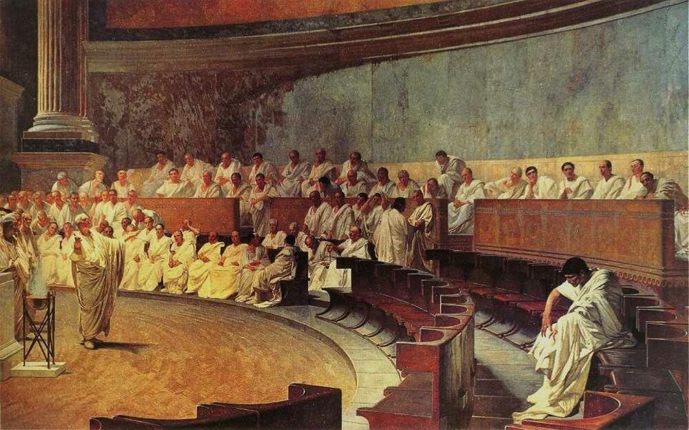 Ćezare Makari: Ciceron protiv Katiline u Senatu