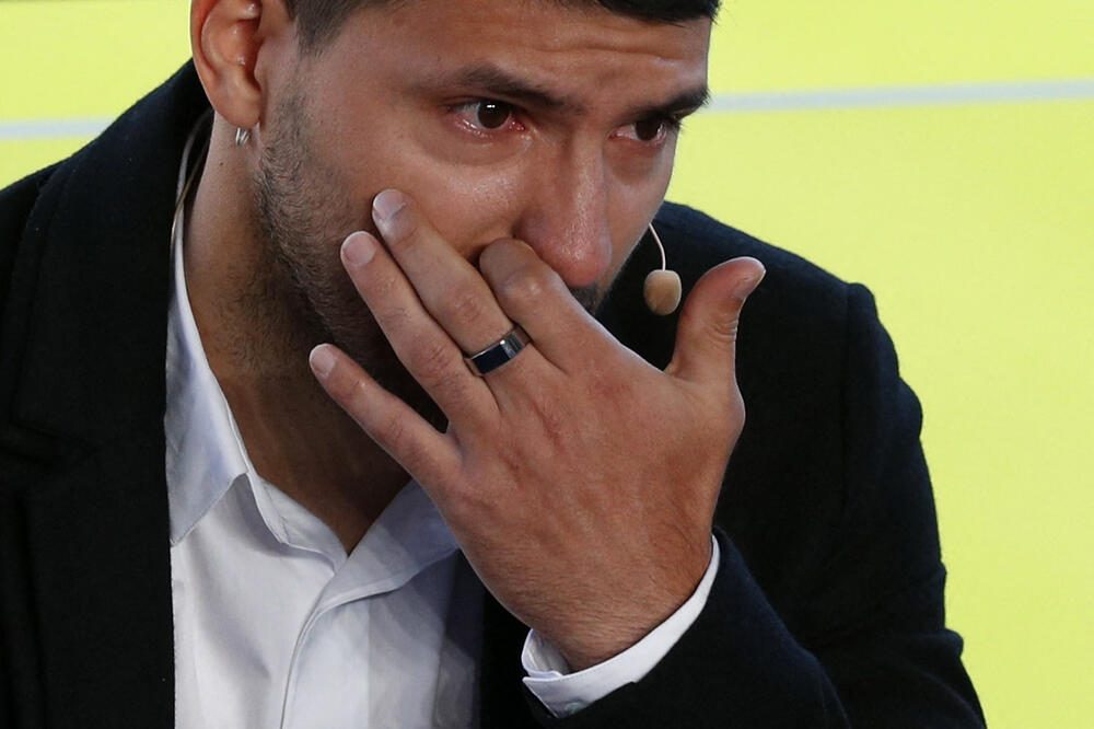 Aguero na oproštajnoj konferenciji za medije, Foto: Reuters