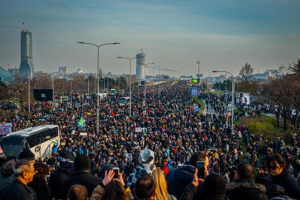 Sa protesta u Beogradu