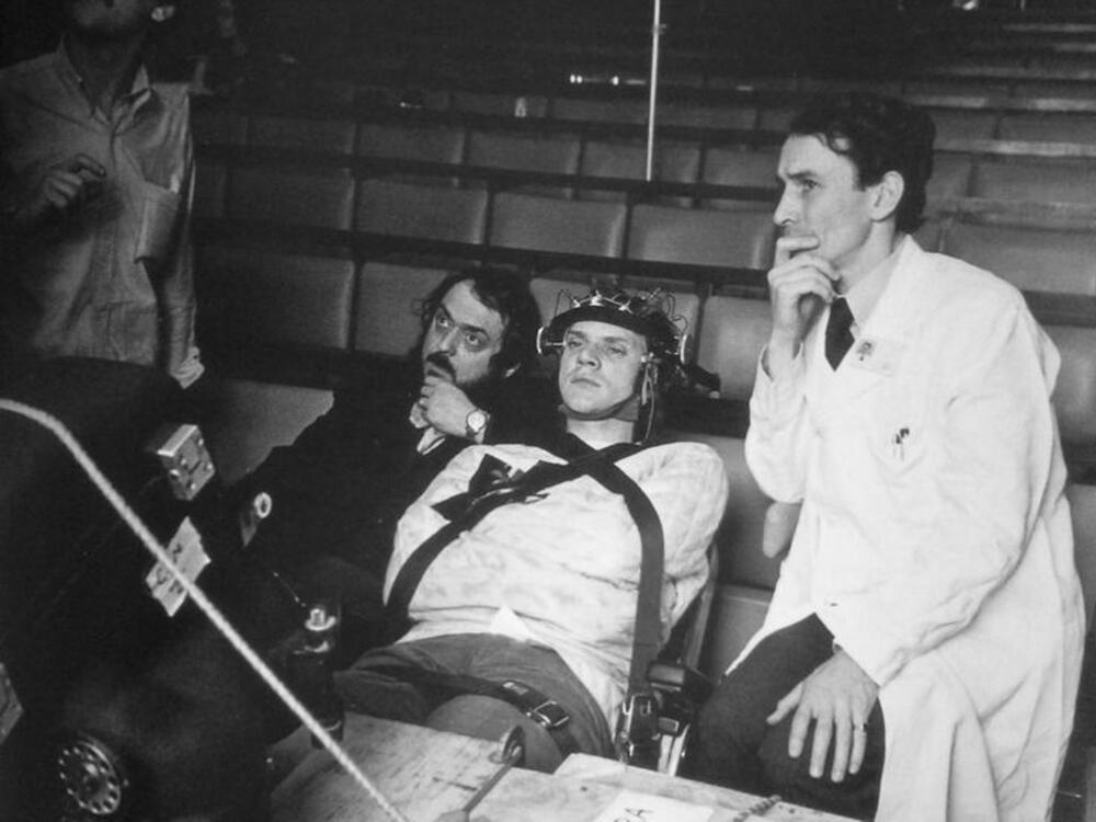 Kjubrik i Mekdauel tokom snimanja 'Pomorandže'