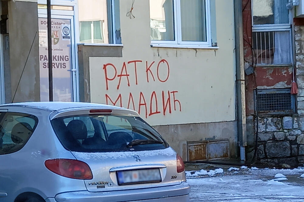 Graffiti that was written in Pljevlja, Photo: Goran Malidžan