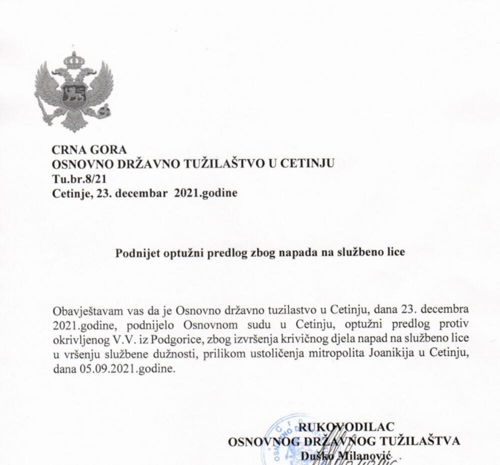 optužni predlog Veljović