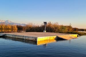 Nova platforma za gniježđenje pelikana u NP Skadarsko jezero