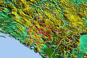 Zemljotres u okolini NIkšića jačine 2.3 jedinice Rihterove skale