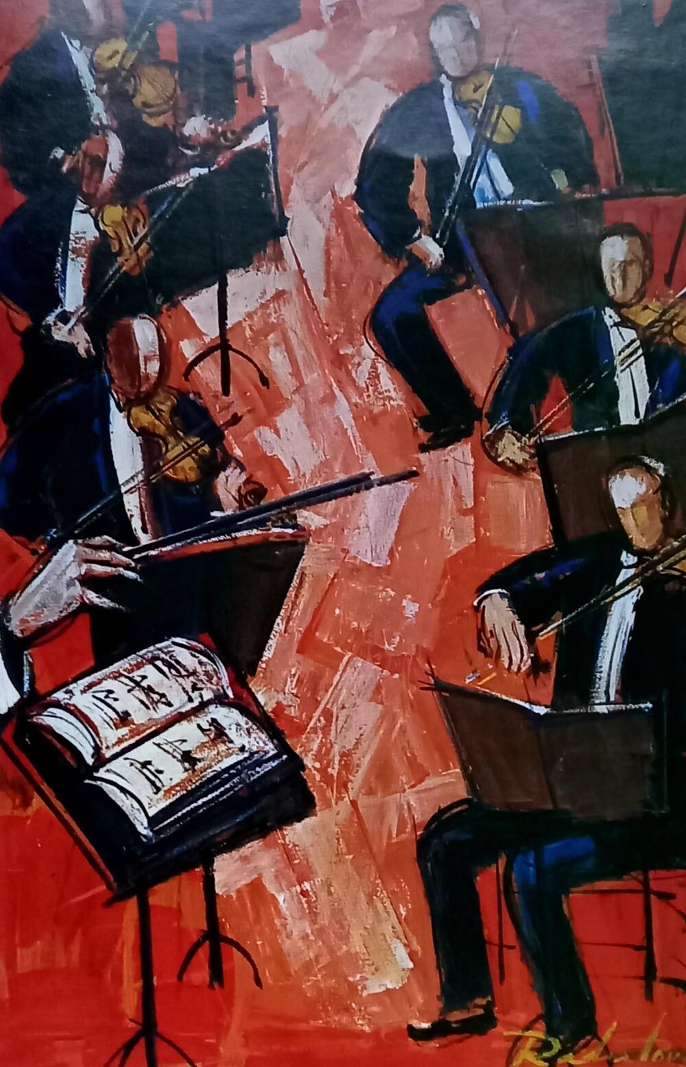 Savo Radulović: Koncert (ulje na platnu)