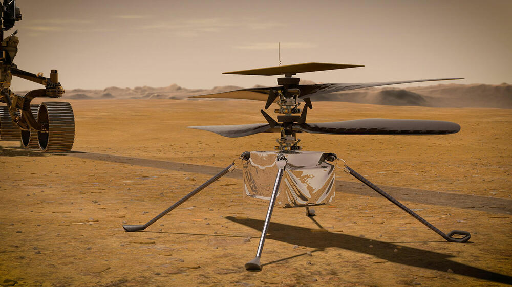 Helikopter letio na Marsu