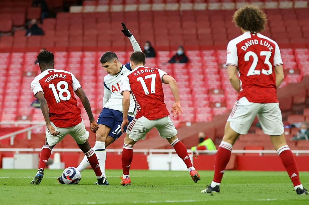 Gol Lamele protiv Arsenala, Foto: Reuters
