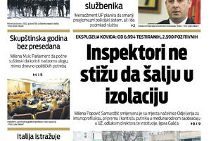 Naslovna strana "Vijesti" za 5.1.2022.