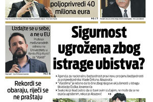 Naslovna strana "Vijesti" za 6. i 7. januar 2022.