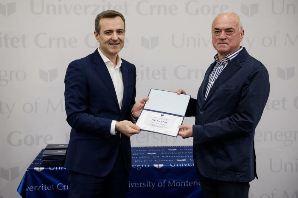 Sa dodjele nagrade, Foto: Univerzitet Crne Gore