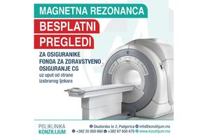Pregledi na magnetnoj rezonanci od sada i besplatni, za...
