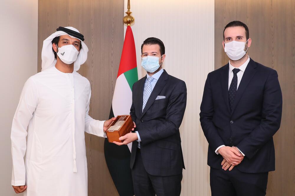 Al Mari, Milatović i ministar finansija i socijalnog staranja Milojko Spajić, Foto: Twitter