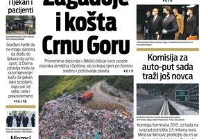 Naslovna strana "Vijesti" za 22. januar 2022.