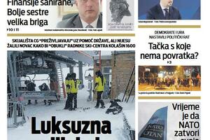 Naslovna strana "Vijesti" za. 23. januar 2022.