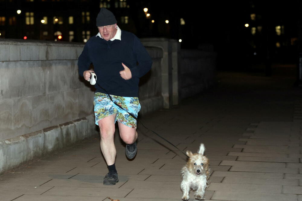 Džonson tokom jutarnjeg trčanja, Foto: Reuters