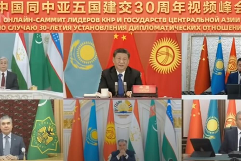Video samit povodom obilježavanja 30. godišnjice uspostavljanja diplomatskih odnosa Kine i pet zemalja Centralne Azije, Foto: Screenshot/Youtube