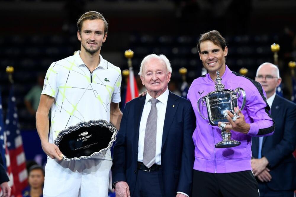 Nadal i Medvedev nakon finala US opena 2019., Foto: Reuters