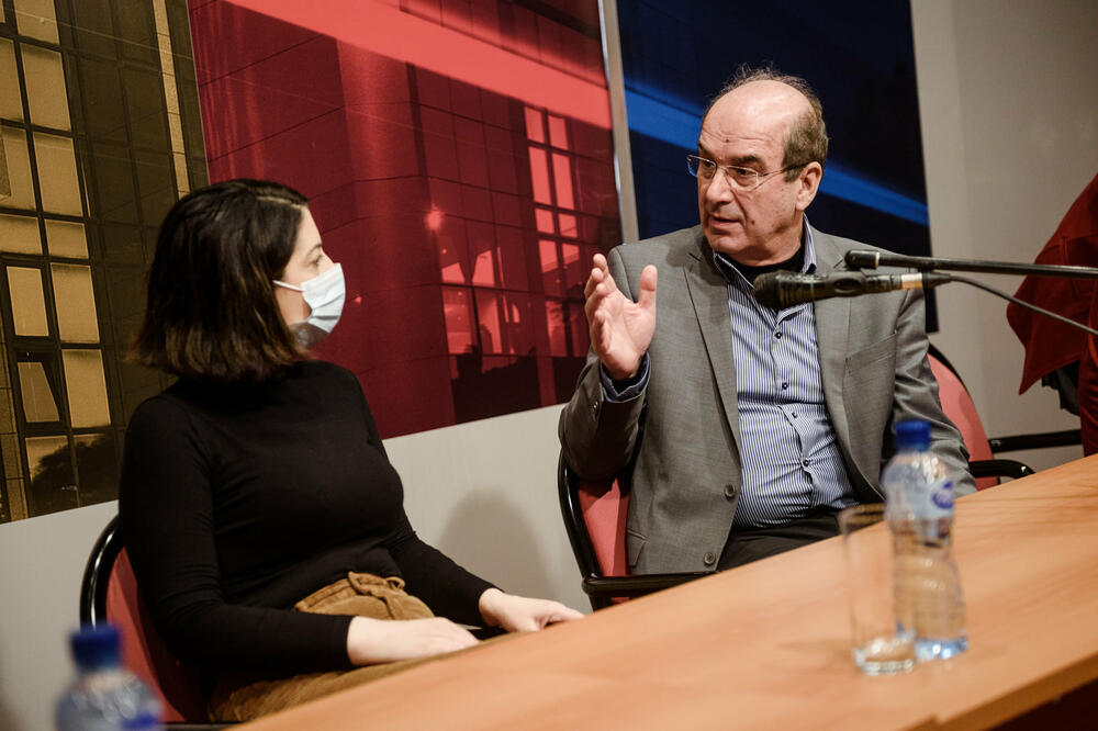 Đorđević i Baćović na konferenciji za medije u CNP-u -, Foto: Krsto Vulović