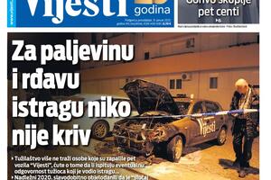 Naslovna strana "Vijesti" za 31. januar 2022.