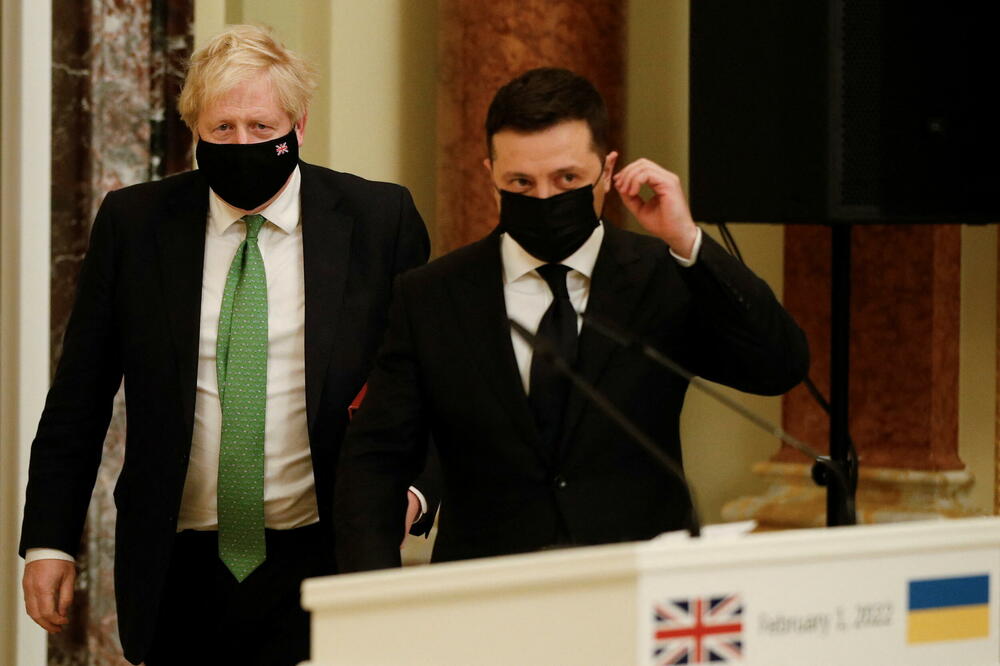Džonson i Zelenski  u Kijevu, Foto: REUTERS