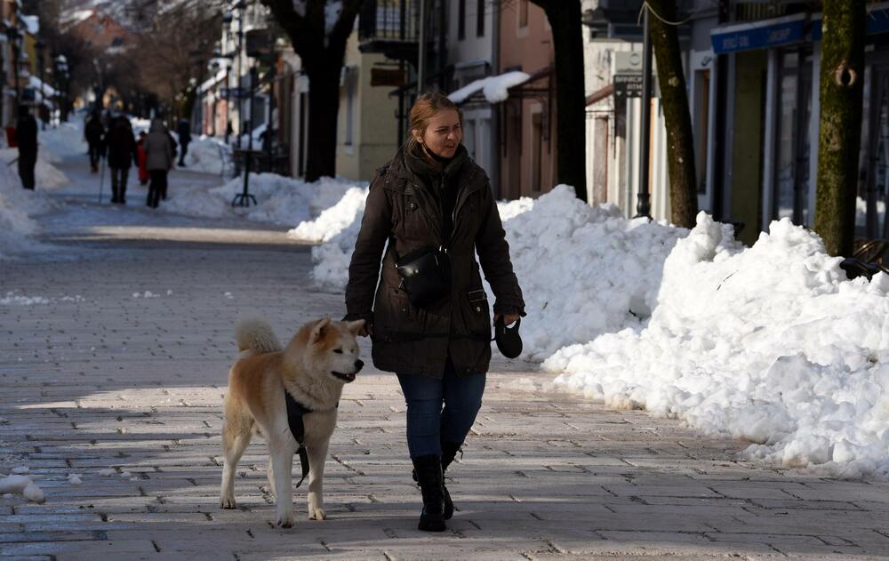 <p>Prema zvaničnim podacima visina sniježnog pokrivača na Cetinju je 33 centimetra. Mnogi Cetinjani iskoristili su sunčan dan za šetnju, a bilo je i onih koji su sa lopatama u rukama čistili prilaze kućama, ili uklanjali snijeg sa svojih automobila. U galeriji pogledajte šta je danas na Cetinju zabilježio naš fotoreporter Boris Pejović.</p>