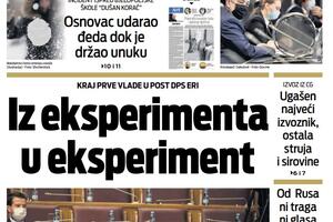 Naslovna strana "Vijesti" za subotu 5. februar 2022. godine