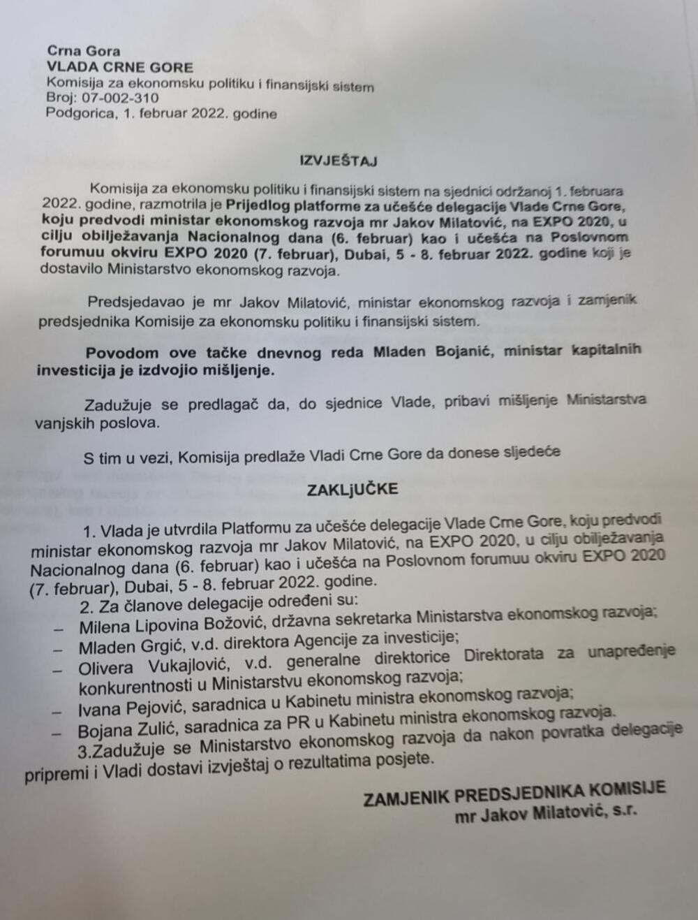 Komisija za ekonomski sistem