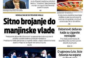 Naslovna strana "Vijesti" za 10.2.2022.
