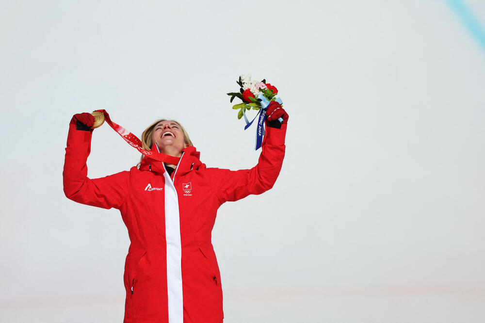 Lara Gut-Behrami sa zlatom, Foto: Reuters