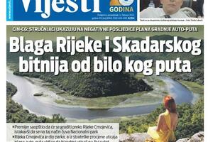 Naslovna strana "Vijesti" za 14. februar 2022.